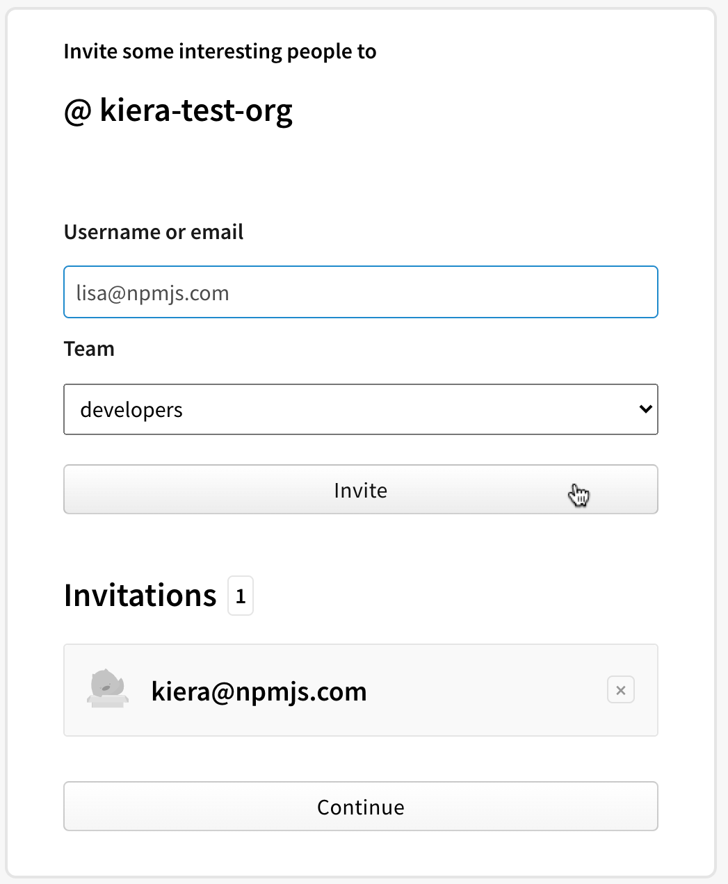 Screenshot of the username or email field